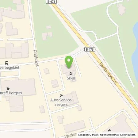 Standortübersicht der Tankstelle Shell Deutschland GmbH in 46499 Hamminkeln