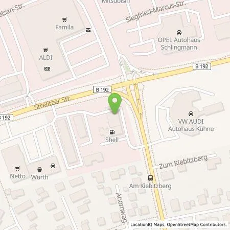 Standortübersicht der Tankstelle Shell Deutschland GmbH in 17192 Waren