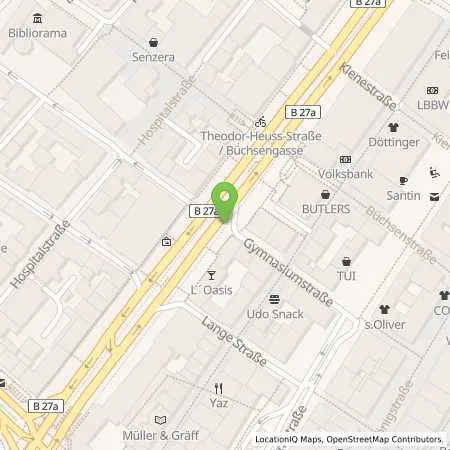 Standortübersicht der Tankstelle EnBW mobility+ AG und Co.KG in 70174 Stuttgart