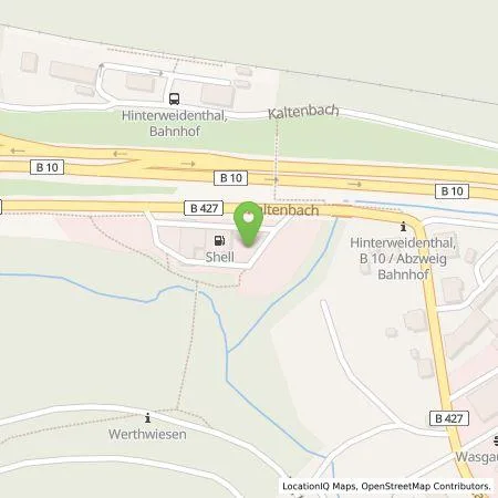 Standortübersicht der Tankstelle Shell Deutschland GmbH in 66999 Hinterweidenthal