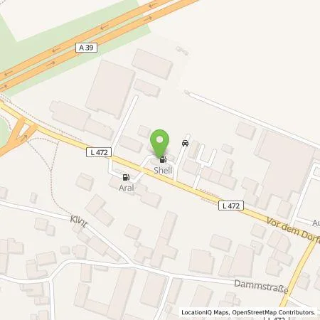 Standortübersicht der Tankstelle Shell Deutschland GmbH in 38229 Salzgitter