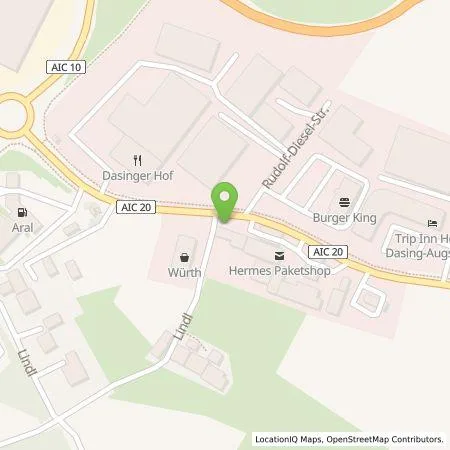 Standortübersicht der Tankstelle Shell Deutschland GmbH in 86453 Dasing