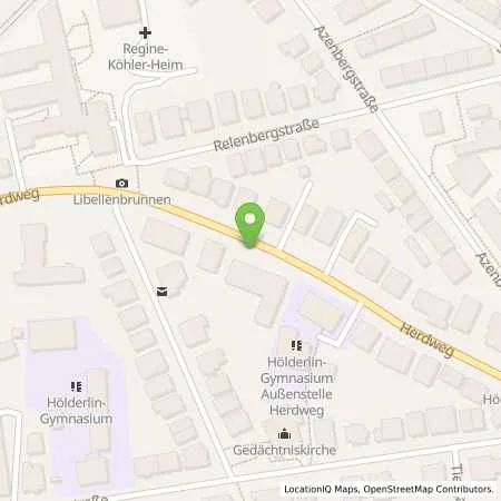 Standortübersicht der Tankstelle eze.network GmbH in 70174 Stuttgart