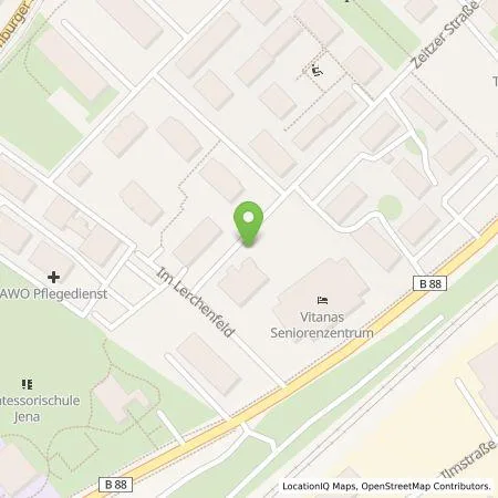 Standortübersicht der Tankstelle job Jenaer Objektmanagement- und Betriebsgesellschaft mbH in 07743 Jena