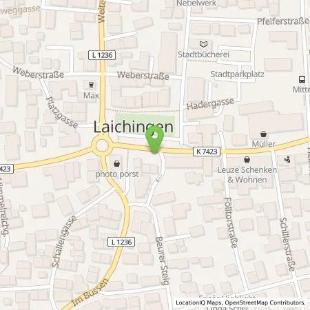 Standortübersicht der Tankstelle Albwerk Elektro- und Kommunikationstechnik GmbH in 89150 Laichingen