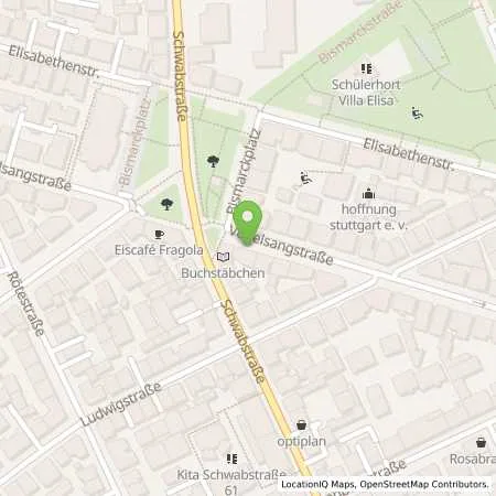 Standortübersicht der Tankstelle eze.network GmbH in 70176 Stuttgart