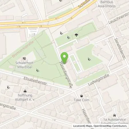 Standortübersicht der Tankstelle Stadtwerke Stuttgart GmbH in 70176 Stuttgart