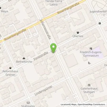 Standortübersicht der Tankstelle Stadtwerke Stuttgart GmbH in 70176 Stuttgart