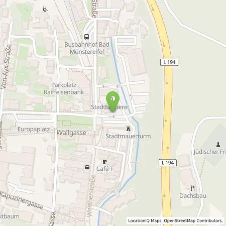 Standortübersicht der Tankstelle e-regio GmbH & Co. KG in 53902 Bad Münstereifel