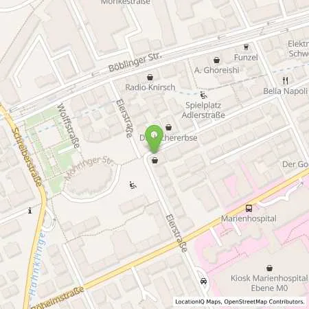 Standortübersicht der Tankstelle EnBW mobility+ AG und Co.KG in 70178 Stuttgart