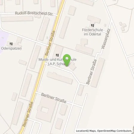 Standortübersicht der Tankstelle Stadtwerke Schwedt in 16303 Schwedt/Oder