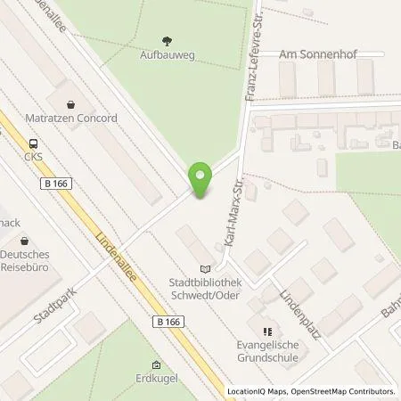 Standortübersicht der Tankstelle Stadtwerke Schwedt in 16303 Schwedt/Oder