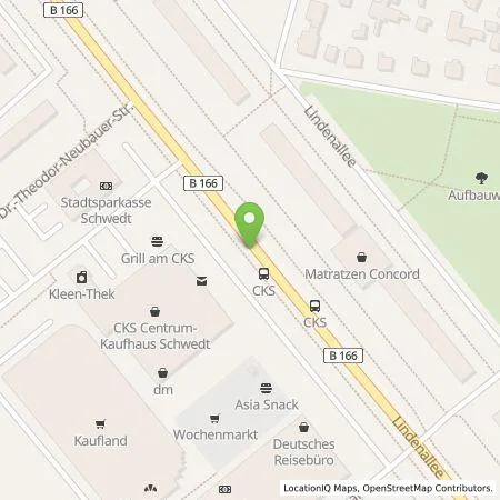 Standortübersicht der Tankstelle Stadtwerke Schwedt in 16303 Schwedt/Oder