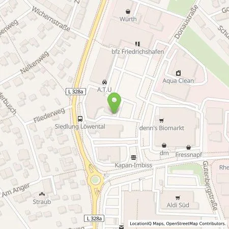 Standortübersicht der Tankstelle STADTWERK MOBILITY PLUS GmbH & Co. KG in 88046 Friedrichshafen