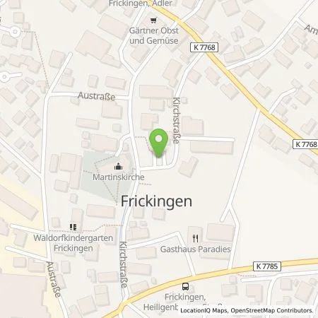 Standortübersicht der Tankstelle STADTWERK MOBILITY PLUS GmbH & Co. KG in 88699 Frickingen