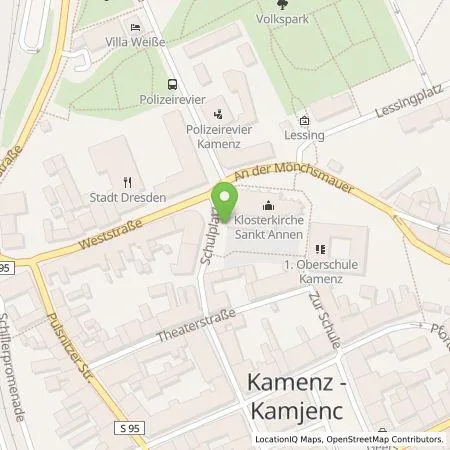 Standortübersicht der Tankstelle E&L Energie und Ladepunkte GmbH in 01917 Kamenz