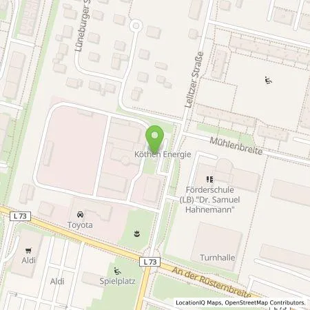 Standortübersicht der Tankstelle Köthen Energie GmBH in 06366 Köthen