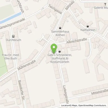 Standortübersicht der Tankstelle Köthen Energie GmBH in 06366 Köthen