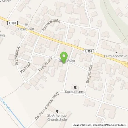 Standortübersicht der Tankstelle Stadtwerke Tecklenburger Land GmbH & Co. KG in 48477 Hörstel