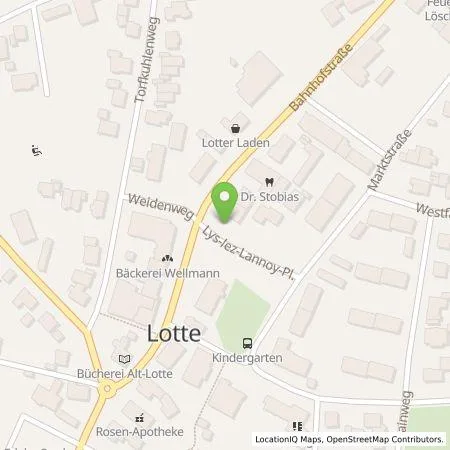 Standortübersicht der Tankstelle Stadtwerke Tecklenburger Land GmbH & Co. KG in 49504 Lotte