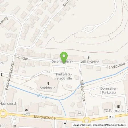 Standortübersicht der Tankstelle BIGGE ENERGIE GmbH & Co. KG in 57462 Olpe