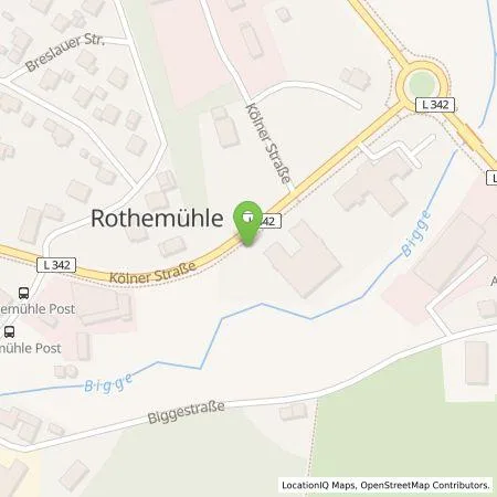 Standortübersicht der Tankstelle BIGGE ENERGIE GmbH & Co. KG in 57482 Wenden