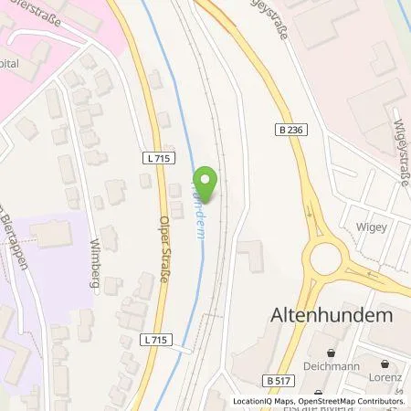 Standortübersicht der Tankstelle BIGGE ENERGIE GmbH & Co. KG in 57368 Lennestadt