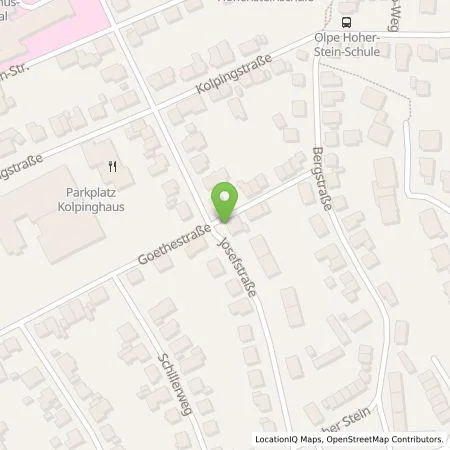 Standortübersicht der Tankstelle BIGGE ENERGIE GmbH & Co. KG in 57462 Olpe