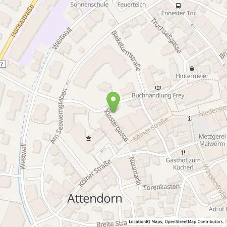 Standortübersicht der Tankstelle BIGGE ENERGIE GmbH & Co. KG in 57439 Attendorn