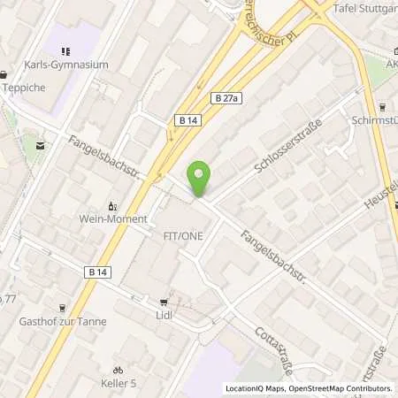 Standortübersicht der Tankstelle EnBW mobility+ AG und Co.KG in 70178 Stuttgart