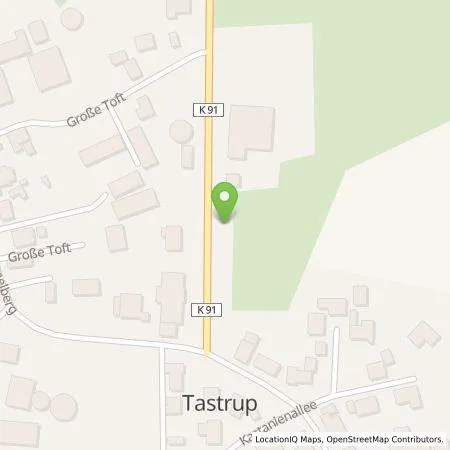 Standortübersicht der Tankstelle Stadtwerke Husum GmbH in 24943 Tastrup