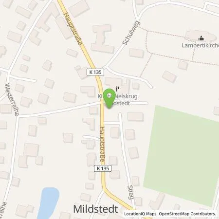 Standortübersicht der Tankstelle Stadtwerke Husum GmbH in 25866 Mildstedt