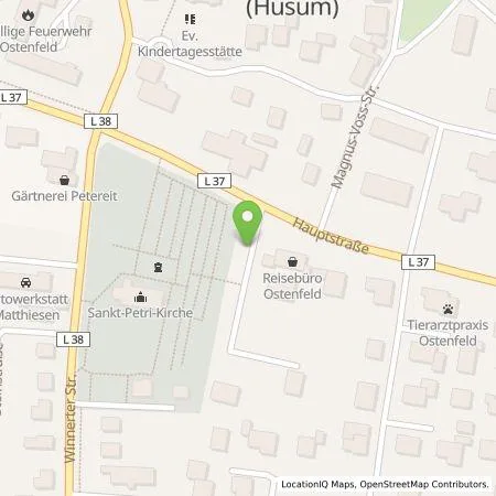Standortübersicht der Tankstelle Stadtwerke Husum GmbH in 25872 Ostenfeld