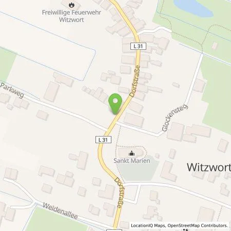 Standortübersicht der Tankstelle Stadtwerke Husum GmbH in 25889 Witzwort