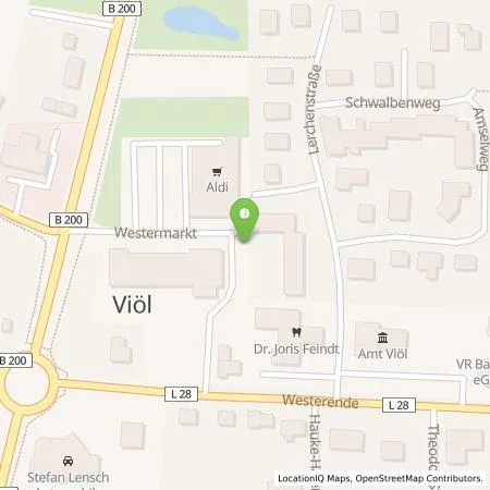 Standortübersicht der Tankstelle Stadtwerke Husum GmbH in 25884 Viöl