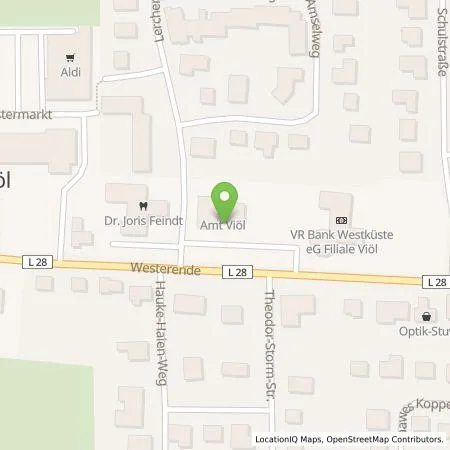 Standortübersicht der Tankstelle Stadtwerke Husum GmbH in 25884 Viöl