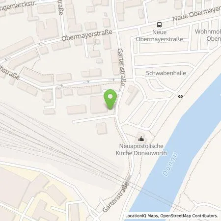 Standortübersicht der Tankstelle energie schwaben gmbh in 86609 Donauwörth