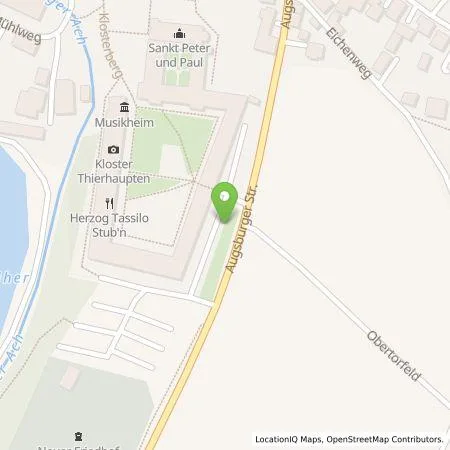 Standortübersicht der Tankstelle energie schwaben gmbh in 86672 Thierhaupten