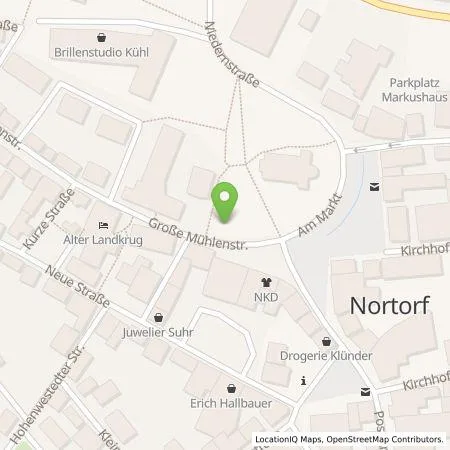 Standortübersicht der Tankstelle Stadtwerke Nortorf AöR in 24589 Nortorf