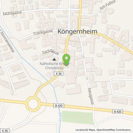 Standortübersicht der Tankstelle EWR AG in 55278 Köngernheim