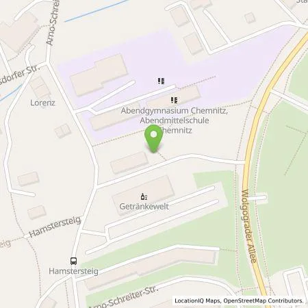 Standortübersicht der Tankstelle Comfortcharge GmbH in 09123 Chemnitz