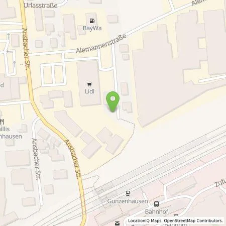 Standortübersicht der Tankstelle Comfortcharge GmbH in 91710 Gunzenhausen