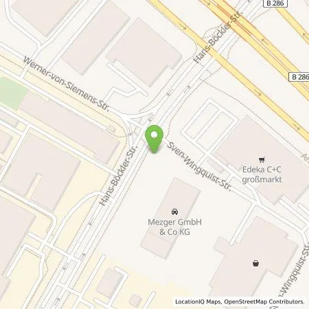 Standortübersicht der Tankstelle Comfortcharge GmbH in 97424 Schweinfurt