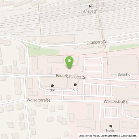 Standortübersicht der Tankstelle Comfortcharge GmbH in 91522 Ansbach