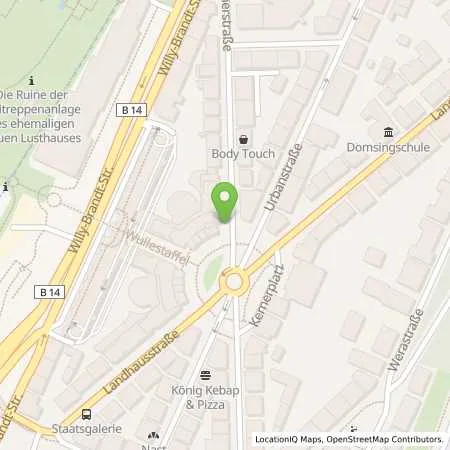 Standortübersicht der Tankstelle EnBW mobility+ AG und Co.KG in 70182 Stuttgart