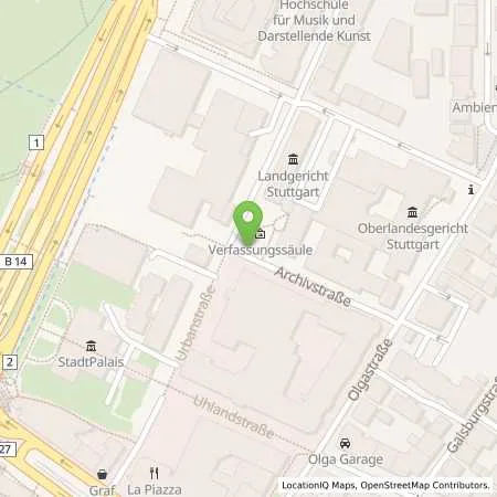 Standortübersicht der Tankstelle eze.network GmbH in 70182 Stuttgart (Mitte)