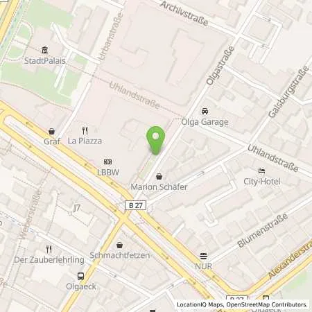 Standortübersicht der Tankstelle Stadtwerke Stuttgart GmbH in 70182 Stuttgart