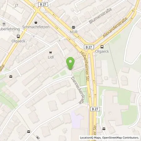 Standortübersicht der Tankstelle Stadtwerke Stuttgart GmbH in 70182 Stuttgart