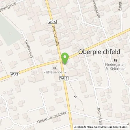 Standortübersicht der Tankstelle N-ERGIE Aktiengesellschaft in 97241 Oberpleichfeld