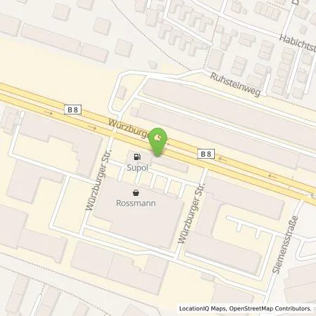 Standortübersicht der Tankstelle infra fürth service gmbh in 90766 Fürth